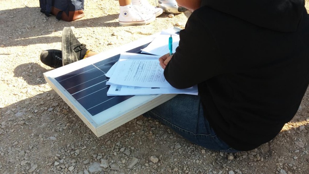 Students learning about solar energy as part of our MEPI project