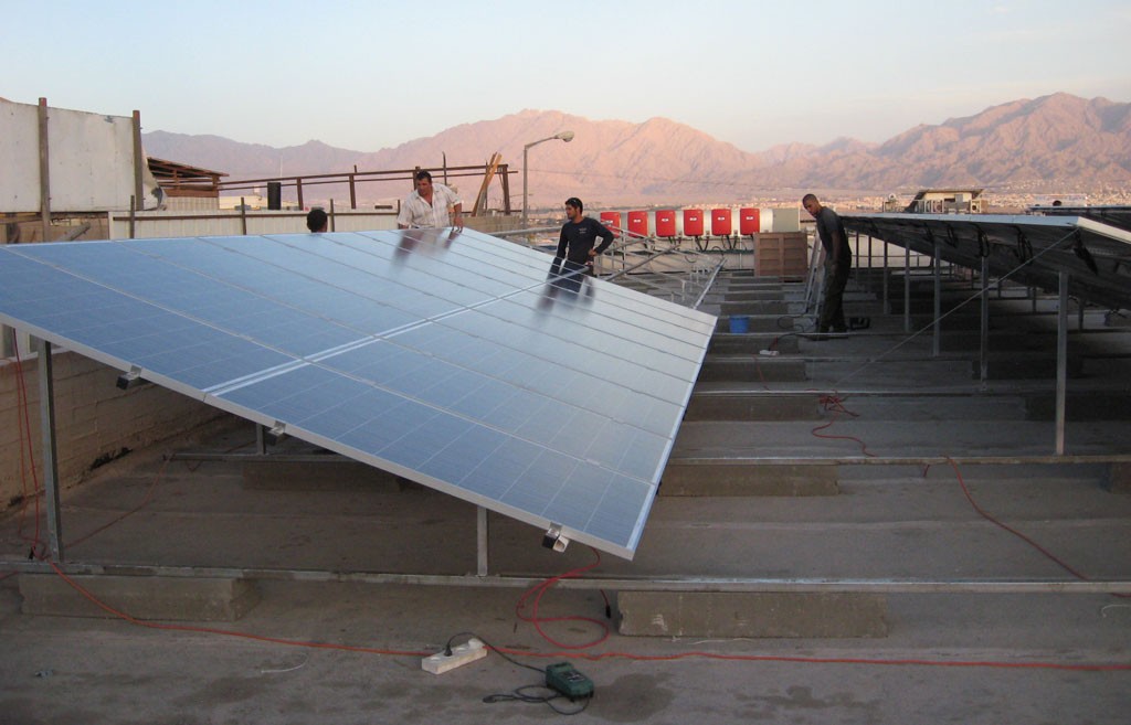 Solar field facility in Eilat